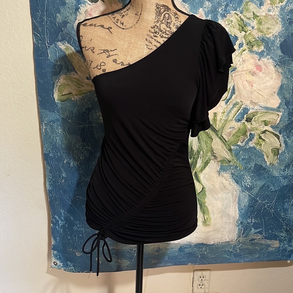 Charlotte Russe One Shoulder Ruffle Top